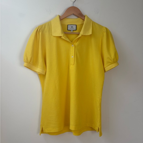NWT Tuckernuck Yellow Puff Sleeve Polo - Picture 14 of 15